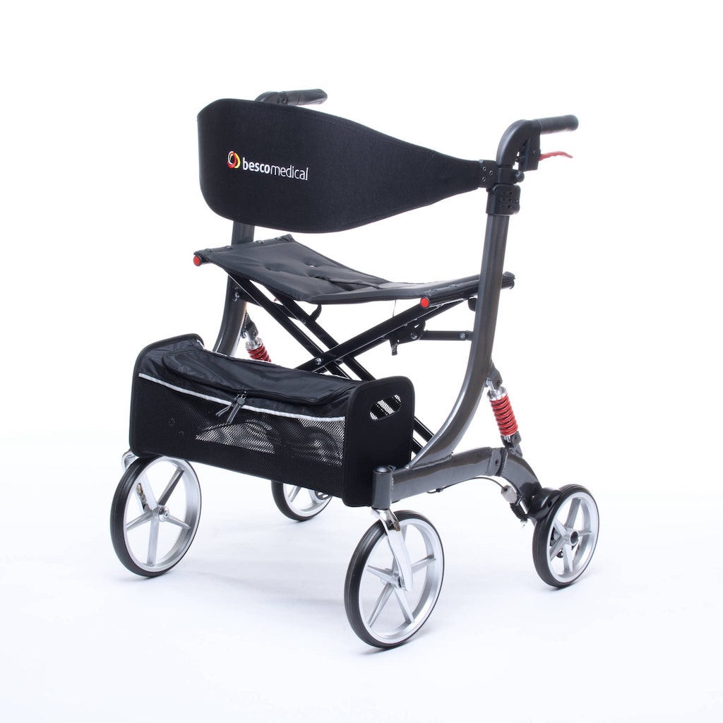 bescomedical SPRING XL Leichtgewichtrollator mit Federung belastbar bis 240 kg
