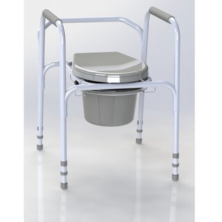 Antar TOILETTENSTUHL leicht und robust fest mit Rollen