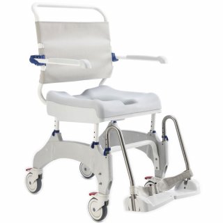 Invacare Aquatec OCEAN Ergo Dusch- und Toilettenrollstuhl HMV: 18.46.01.2021 Toilettentopfhalter + Toilettentopf + Softsitz mit Ausschnitt