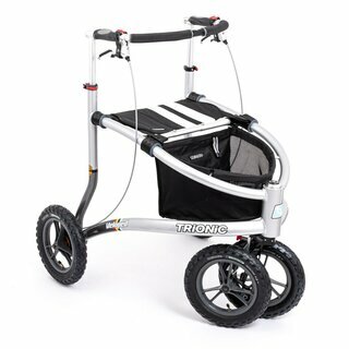 Trionic VELOPED SPORT 12er Premium Rollator mit 31 cm Rdern - New Edition marineblau/rot/wei M