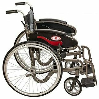 Antar Faltrollstuhl AT52309 in 2 Sitzbreiten mit abklappbarer R�ckenlehne 43 cm